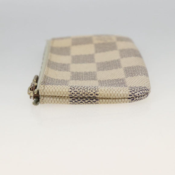 LOUIS VUITTON Damier Azur Pochette Cles Coin Purse N62659 LV Auth BAZ751