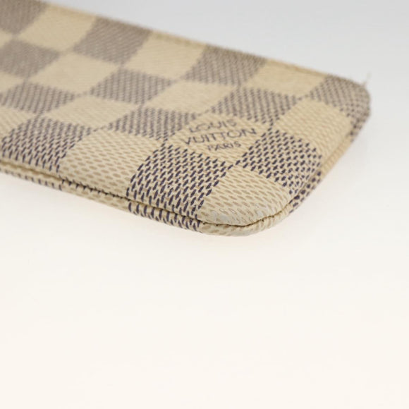 LOUIS VUITTON Damier Azur Pochette Cles Coin Purse N62659 LV Auth BAZ751