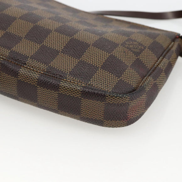 LOUIS VUITTON Damier Ebene Pochette Accessoires Pouch N41206 LV Auth BAZ759