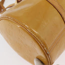 LOUIS VUITTON Monogram Vernis Bedford Hand Bag Beige M91006 LV Auth BAZ767-9