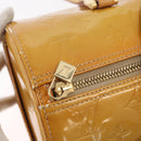 LOUIS VUITTON Monogram Vernis Bedford Hand Bag Beige M91006 LV Auth BAZ767-18