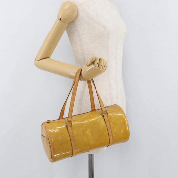LOUIS VUITTON Monogram Vernis Bedford Hand Bag Beige M91006 LV Auth BAZ767