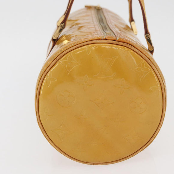 LOUIS VUITTON Monogram Vernis Bedford Hand Bag Beige M91006 LV Auth BAZ767