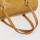 LOUIS VUITTON Monogram Vernis Bedford Hand Bag Beige M91006 LV Auth BAZ767-8