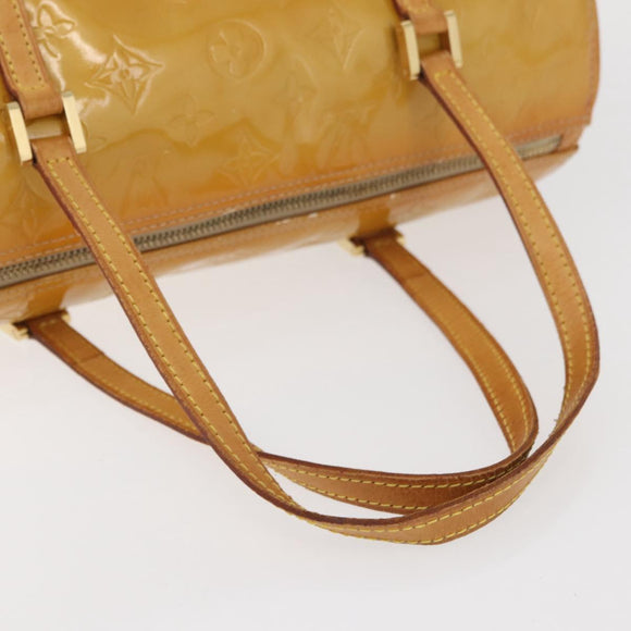 LOUIS VUITTON Monogram Vernis Bedford Hand Bag Beige M91006 LV Auth BAZ767