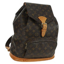 LOUIS VUITTON Monogram Montsouris GM Backpack M51135 LV Auth BAZ774A-1