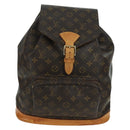 LOUIS VUITTON Monogram Montsouris GM Rucksack M51135 LV Auth BAZ774A-13