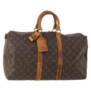 LOUIS VUITTON Monogram Keepall Bandouliere 45 Boston Bag M41418 LV Auth BAZ776-1