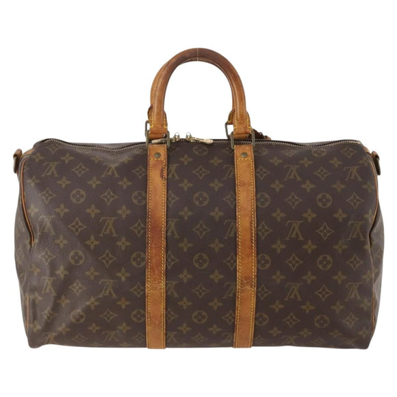 LOUIS VUITTON Monogram Keepall Bandouliere 45 Boston Bag M41418 LV Auth BAZ776