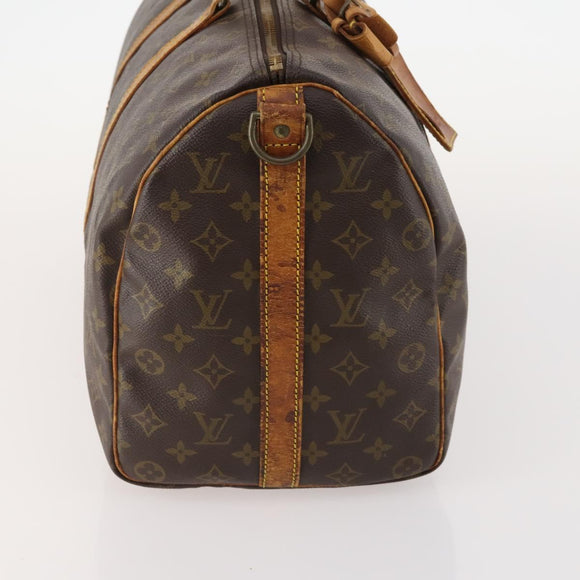 LOUIS VUITTON Monogram Keepall Bandouliere 45 Boston Bag M41418 LV Auth BAZ776