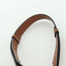 LOEWE Hammock Small Hand Bag Canvas Leather 2way Brown Silver Auth BAZ780V-15