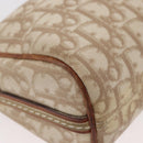 Christian Dior Trotter Romantic Chain Shoulder Bag PVC Beige Silver Auth BAZ781-9