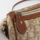 Christian Dior Trotter Romantic Chain Shoulder Bag PVC Beige Silver Auth BAZ781-17