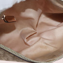 Christian Dior Trotter Romantic Chain Shoulder Bag PVC Beige Silver Auth BAZ781-11
