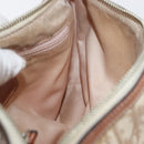 Christian Dior Trotter Romantic Chain Shoulder Bag PVC Beige Silver Auth BAZ781-19