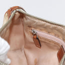 Christian Dior Trotter Romantic Chain Shoulder Bag PVC Beige Silver Auth BAZ781-21