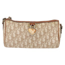 Christian Dior Trotter Romantic Chain Shoulder Bag PVC Beige Silver Auth BAZ781-13