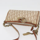 Christian Dior Trotter Romantic Chain Shoulder Bag PVC Beige Silver Auth BAZ781-6