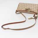 Christian Dior Trotter Romantic Chain Shoulder Bag PVC Beige Silver Auth BAZ781-7