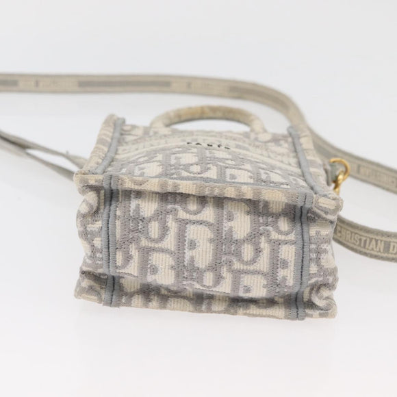 Christian Dior Trotter Canvas Book Tote Vertical Bag Mini Bag 2way Auth BAZ782A