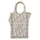 Christian Dior Trotter Canvas Book Tote Vertical Bag Mini Bag 2way Auth BAZ782A-2