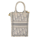 Christian Dior Trotter Canvas Book Tote Vertical Bag Mini Bag 2way Auth BAZ782A-3