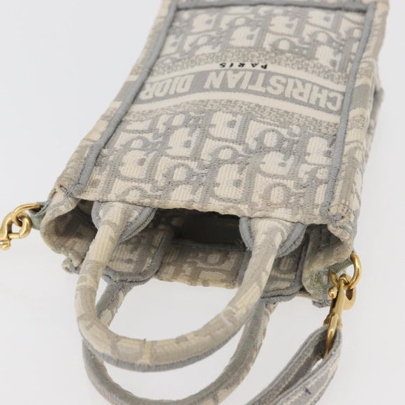 Christian Dior Trotter Canvas Book Tote Vertical Bag Mini Bag 2way Auth BAZ782A