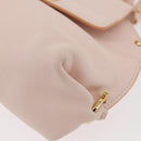 Salvatore Ferragamo Gancini Handtas Leer 2-weg Roze Goud Auth BAZ784A-16