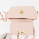 Salvatore Ferragamo Gancini Handtas Leer 2-weg Roze Goud Auth BAZ784A-10