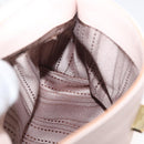Salvatore Ferragamo Gancini Hand Bag Leather 2way Pink Gold Auth BAZ784A-21