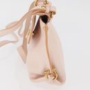 Salvatore Ferragamo Gancini Handtas Leer 2-weg Roze Goud Auth BAZ784A-3