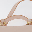 Salvatore Ferragamo Gancini Handtas Leer 2-weg Roze Goud Auth BAZ784A-14