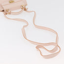Salvatore Ferragamo Gancini Handtas Leer 2-weg Roze Goud Auth BAZ784A-8