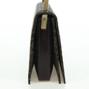 FENDI Zucca Canvas Shoulder Bag Black Brown gold Auth BAZ787V-4