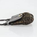 FENDI Zucca Canvas Hand Bag 2way Black Brown gold Auth BAZ788A-4
