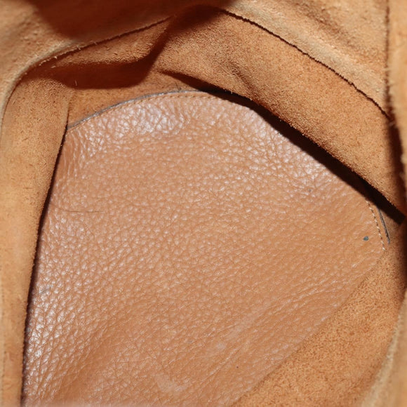 CELINE Shoulder Bag Leather Beige Auth BAZ792