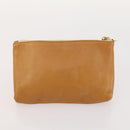 CELINE Shoulder Bag Leather Beige Auth BAZ792-20