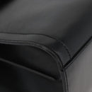 CELINE Circle Hand Bag Leather Black Gold Auth BAZ793V-8