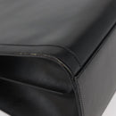 CELINE Circle Hand Bag Leather Black Gold Auth BAZ793V-16