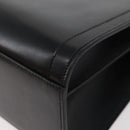 CELINE Circle Hand Bag Leather Black Gold Auth BAZ793V-17