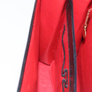 CELINE Circle Hand Bag Leather Black Gold Auth BAZ793V-21