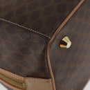 CELINE Macadam Canvas Boston Bag PVC Leather Brown Gold Auth BAZ795A-12