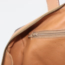 CELINE Macadam Canvas Boston Bag PVC Leather Brown Gold Auth BAZ795A-20