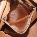 CELINE Macadam Canvas Boston Bag PVC Leather Brown Gold Auth BAZ795A-21