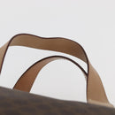 CELINE Macadam Canvas Boston Bag PVC Leather Brown Gold Auth BAZ795A-8
