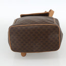 CELINE Macadam Canvas Backpack PVC Leather Brown Gold Auth BAZ796A-5