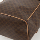 CELINE Macadam Canvas Backpack PVC Leather Brown Gold Auth BAZ796A-15