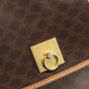 CELINE Macadam Canvas Backpack PVC Leather Brown Gold Auth BAZ796A-18