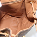 CELINE Macadam Canvas Backpack PVC Leather Brown Gold Auth BAZ796A-19