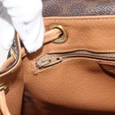 CELINE Macadam Canvas Backpack PVC Leather Brown Gold Auth BAZ796A-21